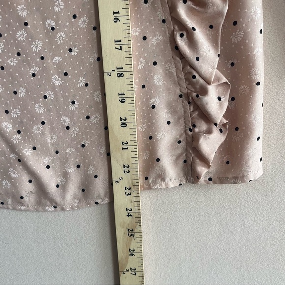 Sezane NEW Quitterie Silk 3/4 Sleeves Blouse in Nude Black Polka Dots in 33/2US - Picture 14 of 16